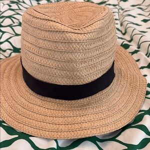 Madewell Straw Fedora with Black Band